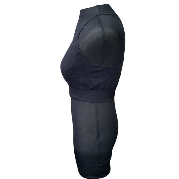 Pro-Fit Seamless Black Sports Bra XL Adjustable Straps Lightweight - Picture 2 of 6